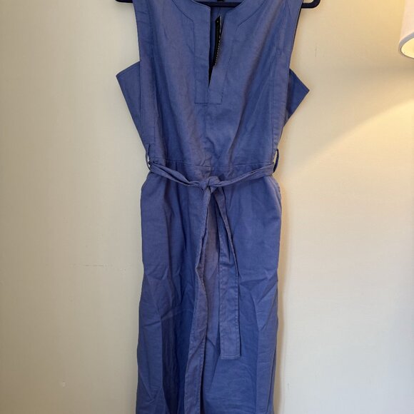 NWT Banana Republic Linen Blend Midi Shift Dress - Picture 2 of 5